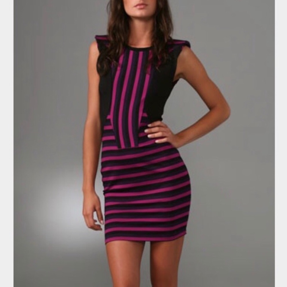Torn by Ronny Kobo Stripe Dress